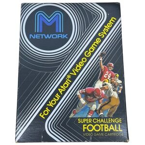 M Network Super Challenge Football 1982 Atari 2600 CIB Mattel Electronics